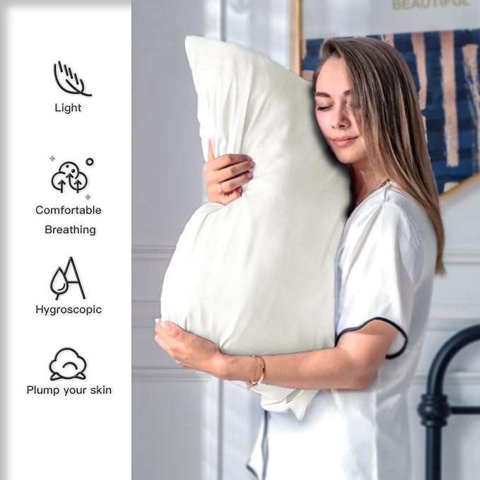 Mulberry Silk Pillowcase for Hair and Skin Standard Size 20"X 26" Pillow Case - Image 3