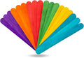 WISYOK 60 Pcs 6” Colored Jumbo Wooden Craft Sticks, Rainbow Wooden Popsicle by WISYOK