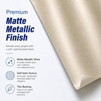 Matte Metallic Permanent Vinyl Sheets, Metallic Craft Vinyl - Image 2