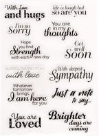 with Love and Hugs Sentiment Clear Stamps - Image 2
