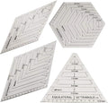 Quilting Ruler Set, 45 Degrees | 60 Degrees Ruler | Sewing Crafts Accessories by Unknown