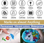 Overseas Oil Based Paint Pens, 5 Colors Metallic Permanent Paint Markers | - Image 5
