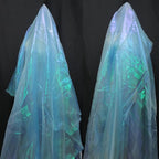 Light Blue Iridescent Organza Fabric - Image 6