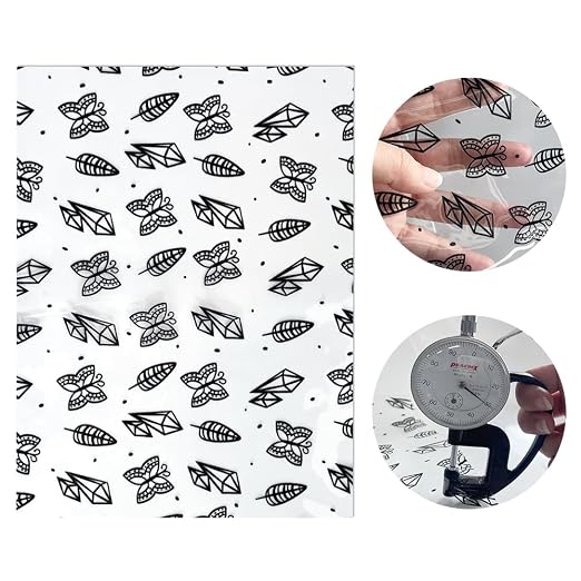 ONEART | 10 Pieces Bohemian Pattern Clear PVC Vinyl Sheets, A4 Size Handraw - Image 3