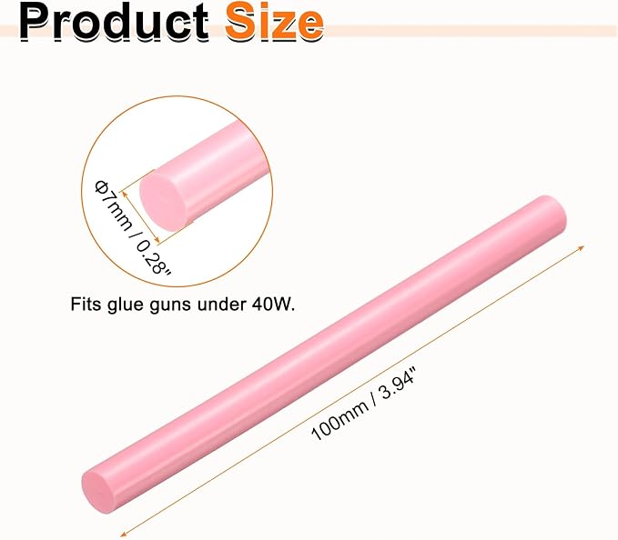HARFINGTON 10pcs Hot Glue Sticks 0.28" Dia x 3.94" Long EVA Mini Hot Melt - Image 2