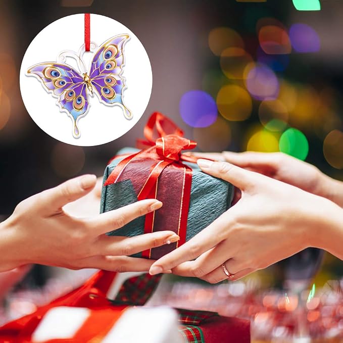 WaaHome Purple Butterfly Christmas Ornaments 2026 - Image 4
