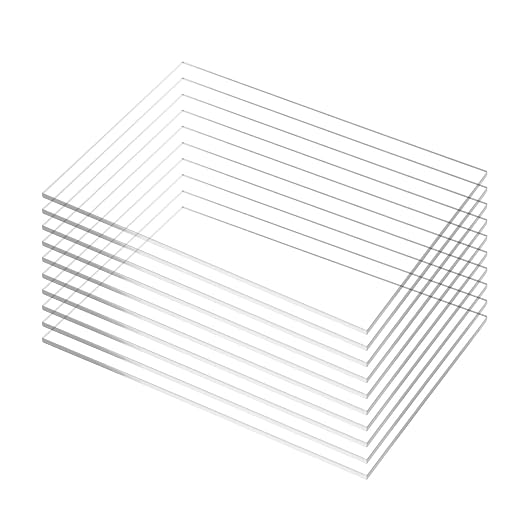 10 Pack Clear Acrylic Sheet 4" x 6" Cast Plexi Glass Panel 1/8" Thick High - Image 8