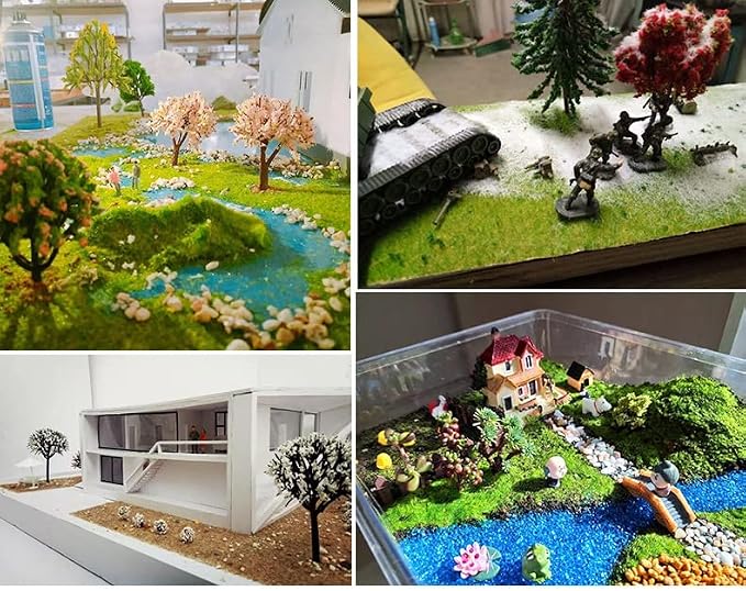 NWFashion 9 Bags Total 300Gram Scenery Basing Material Kit，Stone, Moss Stick - Image 4