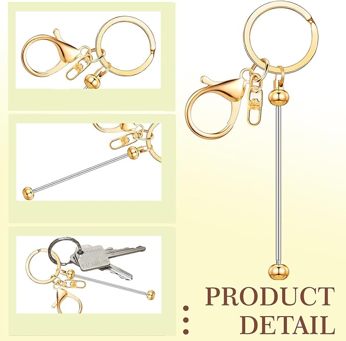 6 Pcs Beadable Keychain Bars Bulk - Image 3