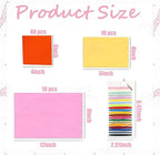 60 PCS Felt Fabric Sheets Craft Kit, Thick Nonwoven Felt, - Image 2