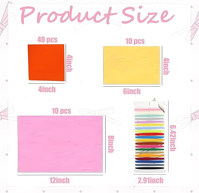 60 PCS Felt Fabric Sheets Craft Kit, Thick Nonwoven Felt, - Image 2