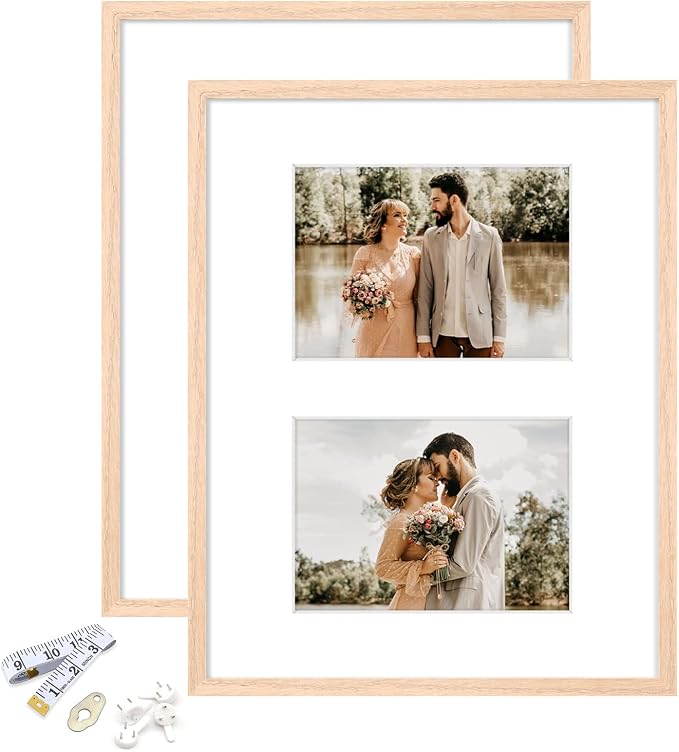 ATOBART 11x14 Picture Frame, OAK Wood Photo Frame 8x10 by ATOBART