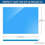 Blue Acrylic Sheet 12" x 16" x 1/8", ALCCIFI Cast Plexiglass Sheets - Image 3