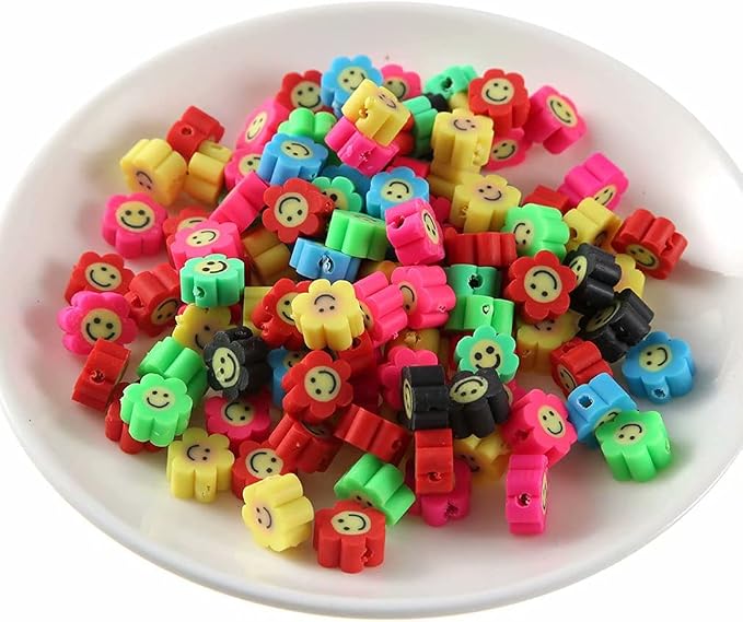 100pcs Mixed Polymer Clay Spacer Beads - Image 5