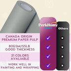 PerkHomy Light Grey Kraft Paper Roll 48" x 3 - Image 2
