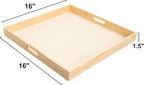 Wooden Nested Serving Trays – Unfinished Square Trays - Image 2