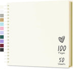 Scrapbook 10x10 Inch DIY Scrapbook Album Hardcover Kraft Paper 100 pages/50 by Hiwhy