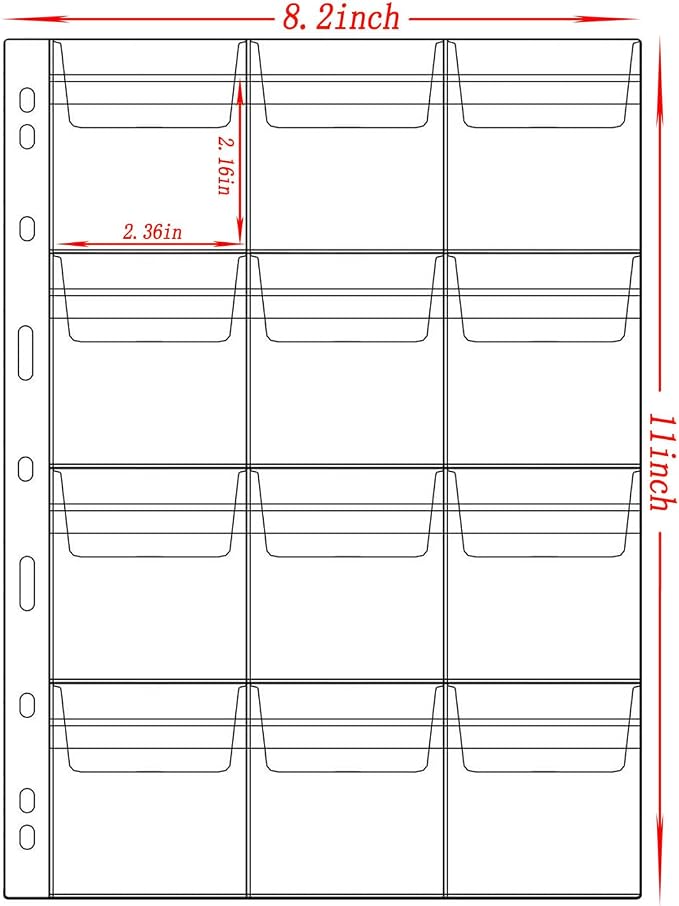10 Sheets Coin Collection Supplies Pages, Coins Collecting Pocket Page - Image 2