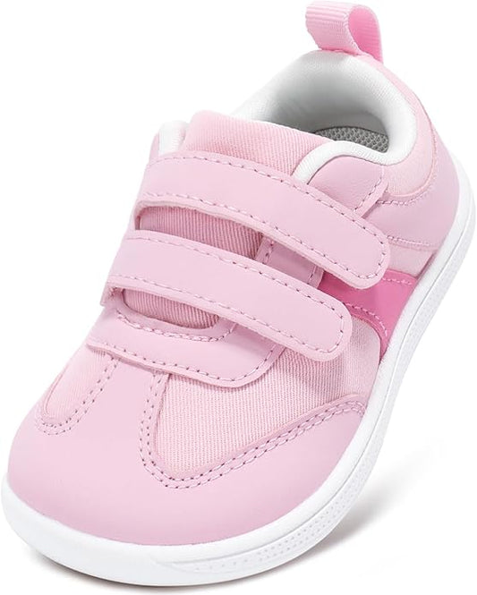Toddler Wide Toe Box Barefoot Shoes Boys Girls Sneakers Zero Drop Kid Tennis Running Shoes Lightweight Non-Slip Comfortable Infant First Walking Shoe Outdoor Activities School