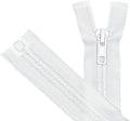 ANPURZII 2PCS #5 100 Inch White Separating Jacket Zippers by Unknown