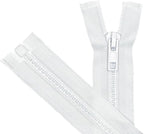 ANPURZII 2PCS #5 24 Inch White Separating Jacket Zippers by Unknown