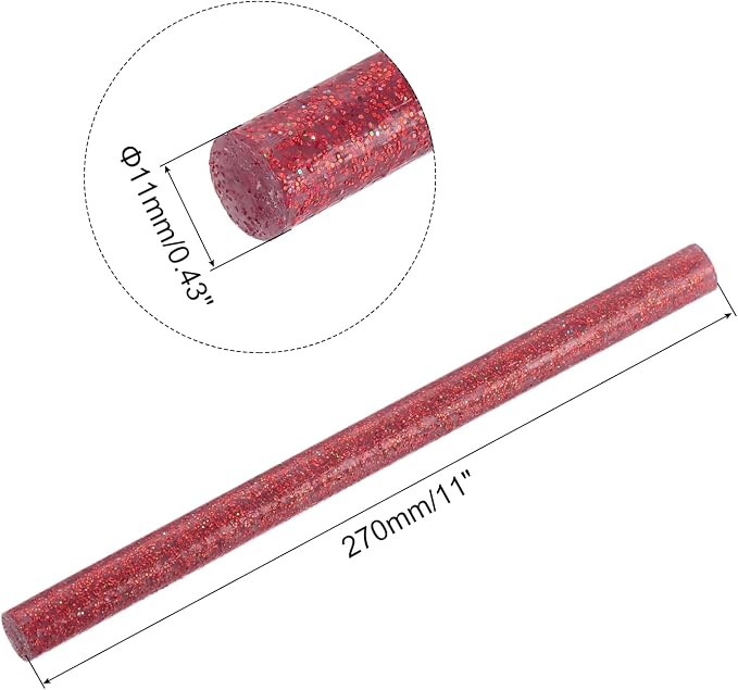 uxcell 20pcs Hot Glue Sticks for Glue Gun 11mm/0.43-inch x 11-inch Mini Hot - Image 2
