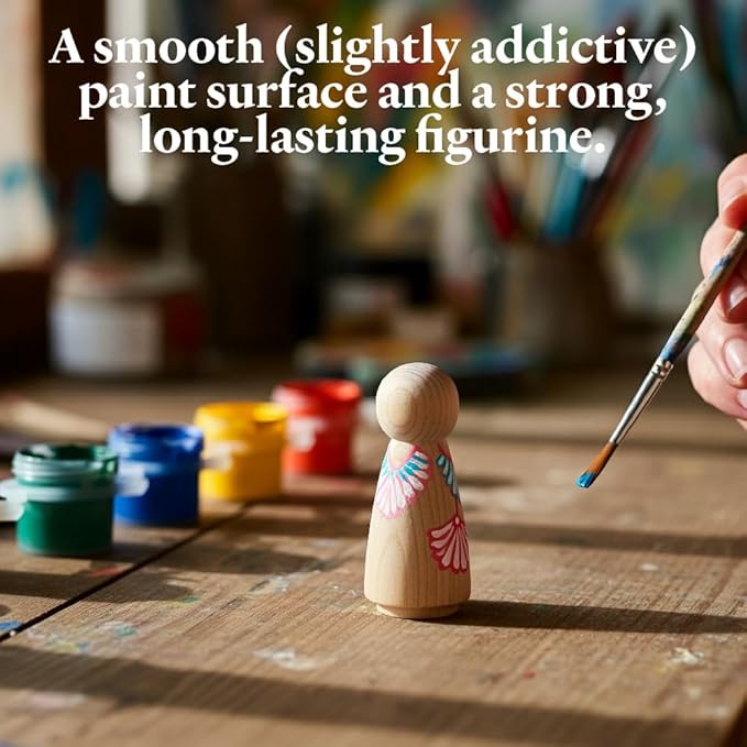 Wood Peg Dolls Unfinished 2-3/8 inch - Image 3