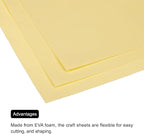 MECCANIXITY EVA Foam Sheets Light Yellow 19.7 Inch x 35.4 Inch 1mm Thick Crafts - Image 5