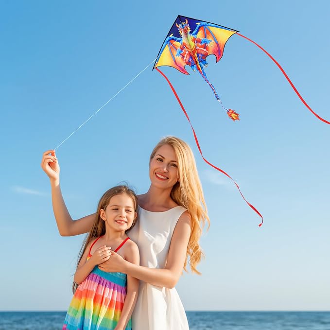 HONBO Large Delta Kite for Kids & Adults, Extremely Easy to Fly Kite for Beach - Image 5