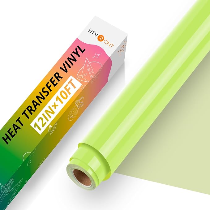 HTVRONT Heat Transfer Vinyl, Lime Green HTV, 12 x 10FT HTV Vinyl Roll | Lime by HTVRONT