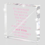 If I Survive This Week Hot Pink Straitjacket Desk Sign by MUZRUYOU