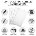 JMIATRY 4PCS Silver Acrylic Mirror Sheets 1/8 Thick, 12 x 16 Inch Silver - Image 5