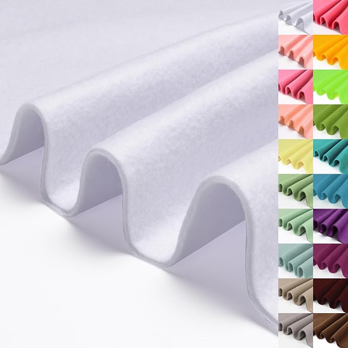 Pure White Large Felt Fabric 36" X 36 "1.4 mm 1 Square Yard | Soft Felt Fabric by XSEINOiscreating%EF%BC%81