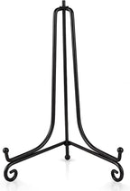 Artliving Plate Stands for Display, 12Inch Black Iron Easel Plate Display Photo by Artliving
