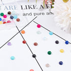 SUPERFINDINGS 46Pcs Natural Gemstoness Cabochons 6mm Half Round Cabochon Beads - Image 5