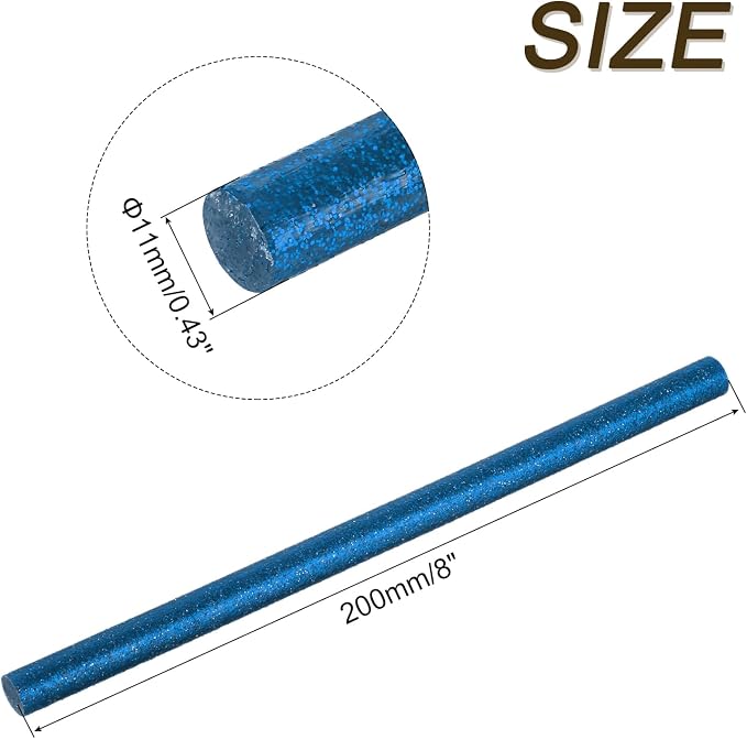 uxcell 30pcs Full Size Hot Glue Gun Sticks 8-inch x 0.43-inch High Sticky Large - Image 2