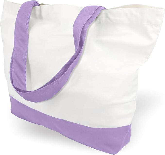 TOPDesign 3-Pack Super Strong Large 12oz Cotton Canvas Tote Bags, Reusable by TOPDesign