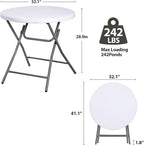 SUPER DEAL 32in Cocktail Table, Indoor Outdoor Portable High Top Table - Image 3
