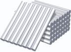 Metallic Silver Hot Glue Sticks, Manarty 48 PCS Full Size Hot Melt Glue Sticks by Manarty