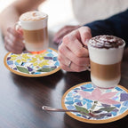 WEBEEDY DIY Mosaic Craft Kit 3 Sets Flower Mosaic Bamboo Coasters Kits - Image 6