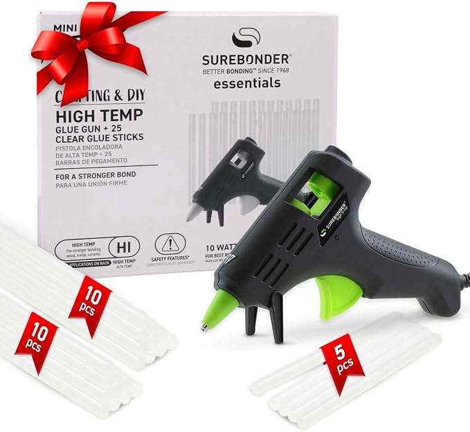 Mini Size 10W High Temperature Glue Gun Kit by Surebonder