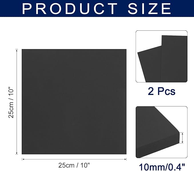 MECCANIXITY Foam Sheets Crafts 10x10 Inch 10mm EVA Craft Foam Paper Foam Sheets - Image 2