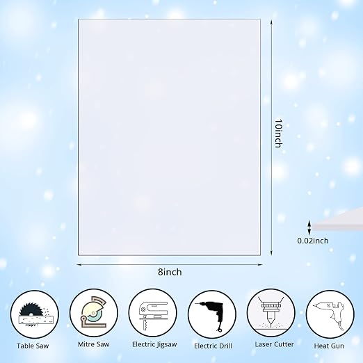 Zonon 5 Pcs Polycarbonate Clear Plastic Sheets - Image 2