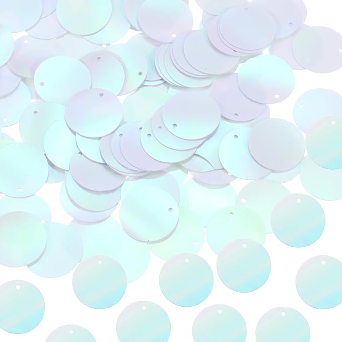 MECCANIXITY 700 Pcs Flat Round Sequins 15mm/0.6 Inch Loose Paillettes Craft by MECCANIXITY