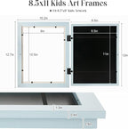 Kids Art Frames, 8.5x11 Front Opening Kids Artwork Frames Changeable, Light - Image 4