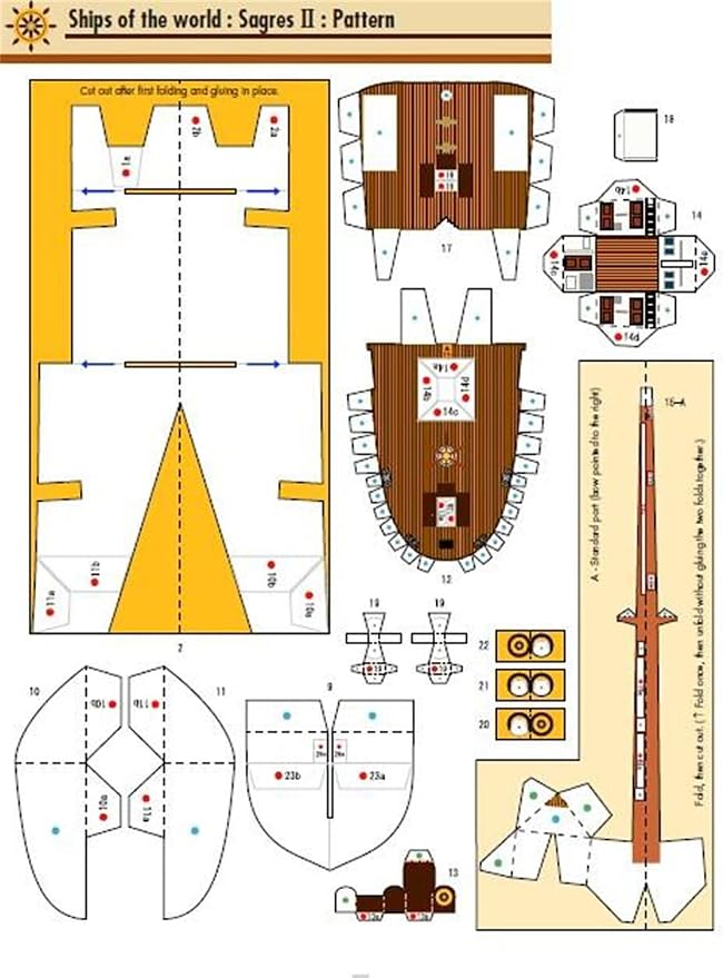 1:300 Portugal Sagres II Sail Training Ship Paper Military Armored Vehicle - Image 8