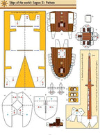 1:300 Portugal Sagres II Sail Training Ship Paper Military Armored Vehicle - Image 8