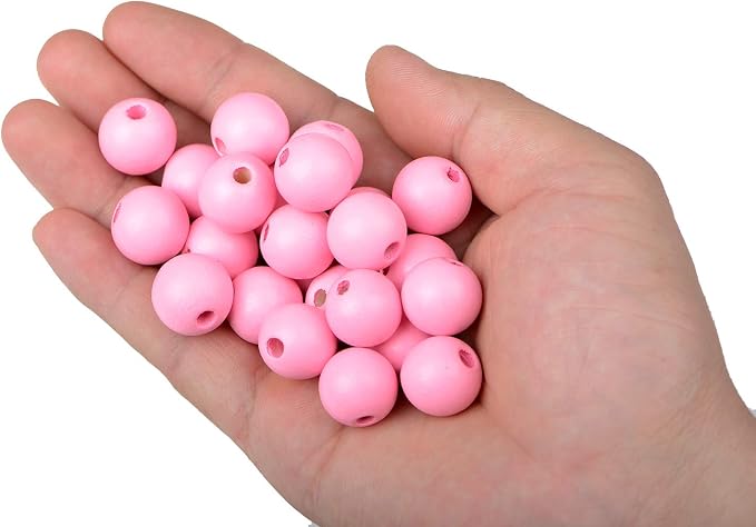 AD Beads Large Hole Wood Spacer Wooden Jewelry Making Bracelet Necklace - Image 5