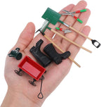 Miniature Fairy Garden Accessories Set 9 Pcs 1:12 Mini Metal Spade Pestle - Image 3