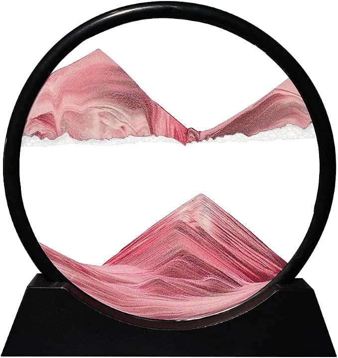 Aoderun Moving Sand Art Picture Round Glass 3D Deep Sea Sandscape in Motion by Aoderun